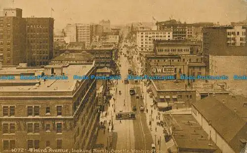 R021161 Third Avenue Blick nach Norden. Seattle Washington. H. Mitchell