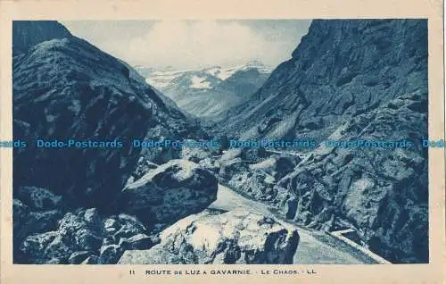 R020474 Route de Luz a Gavarnie. Le Chaos. Levy et Neurdein Reunis. Nr 11