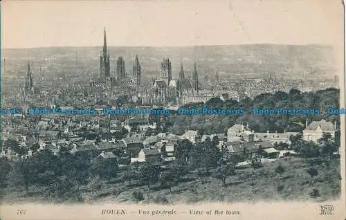R021188 Rouen. Blick auf die Stadt. Neurdein