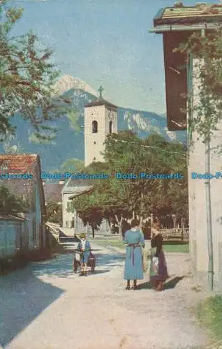 R023267 Reutte in Tirol. Motiv mit der Klosterkirche gegen Berenspitze