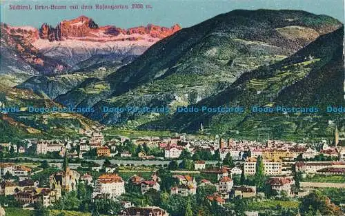 R023272 Südtirol Gries Bozen mit dem Rosengarten 2986 m. Lorenz Franzl
