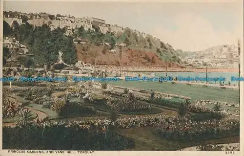 R022244 Princess Gardens und Vane Hill. Torquay. Geo P. Cove. Nr 3896