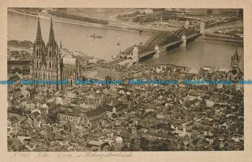 R023367 Köln. Dom u. Hohenzollernbrücke. Karl Rud. Bremer