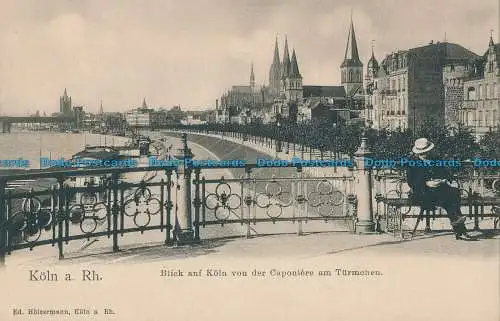 R023435 Köln a.Rh. Blick auf Köln von der Caponiere am Turmchen. Holzmann