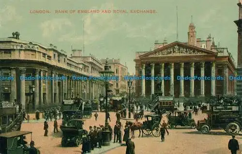 R022344 London. Bank of England und Royal Exchange