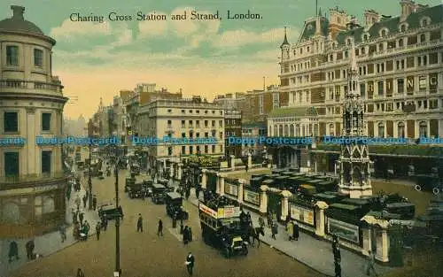 R022347 Charing Cross Station und Strand. London. Arcadian