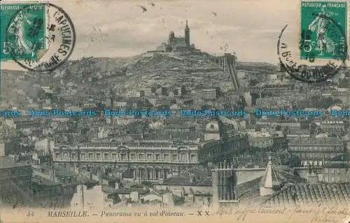 R021498 Marseille. panorama vu a vol d Oiseau. 1916