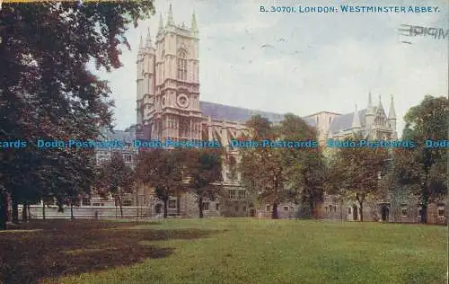 R022371 London. Westminster Abbey. Photochrom. Celesque. 1924