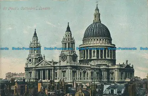 R022504 St. Pauls Cathedral. London. Valentinstag. 1905