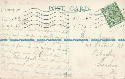 R022521 Nant Y Glyn Valley. Colwyn Bay. 1913