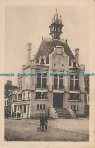 R023664 St. Meen le Grand. Hotel de Ville et la Poste. Mignot C. B. Hopkins