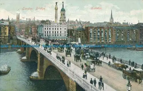 R022561 London Bridge. London. 1906