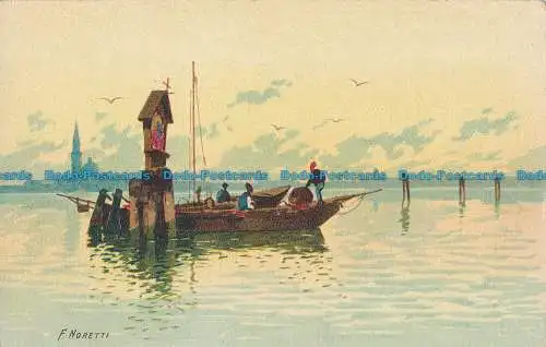 R023735 Alte Postkarte. Fischerboot. E. Aickelin