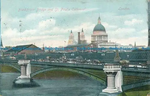 R022625 Blackfriars Bridge und St. Pauls Cathedral. London. Empire. 1905