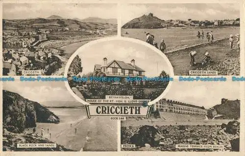 R022701 Criccieth. Mehrfachansicht. Frith. 1947