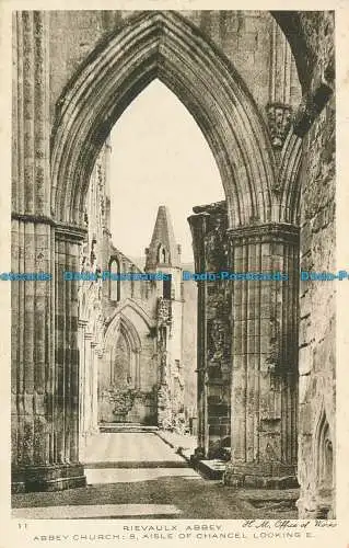 R022799 Rievaulx Abbey. Abteikirche. S. Aisle of Chancel Looking E. H. M. Offic