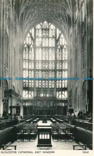 R022820 Gloucester Cathedral. Ostfenster. Photochrom. Nr 58560