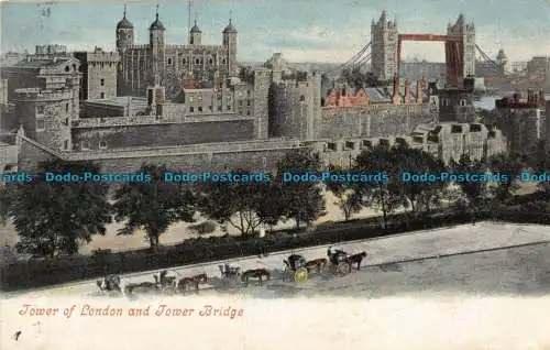 R041396 Tower of London und Tower Bridge. Valentinstag. 1905