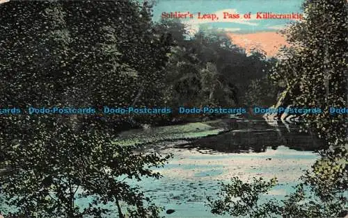 R041451 Soldaten springen. Pass of Killiecrankie. E.S. London. 1907