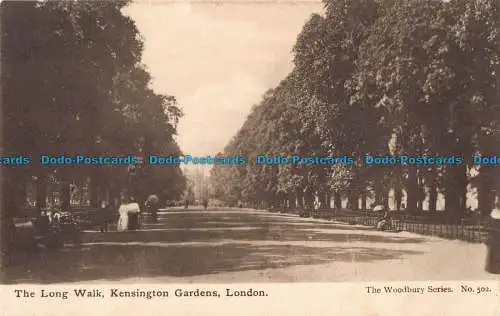 R041804 Der lange Weg. Kensington Gardens. London. Woodbury. Nr 502