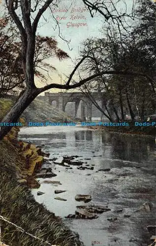 R042160 Kirklee Bridge. River Xelvin. Glasgow. Hartmann. 1905