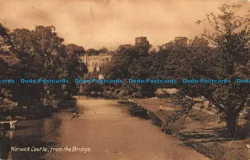 R042336 Warwick Castle von der Brücke. Tritone Art. Nr 1108
