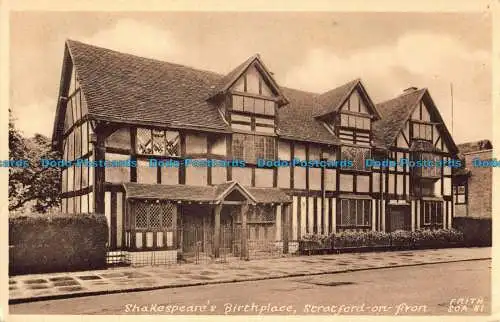 R042365 Shakespeares Geburtshaus. Stratford auf Avon. Frith