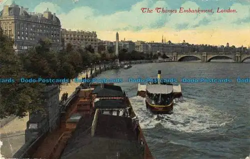 R042407 Das Themse-Ufer. London. M. und L. 1918