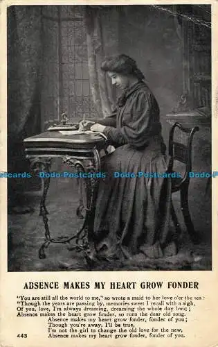 R042954 Abwesenheit lässt mein Herz größer werden. Wohnbild. 1907