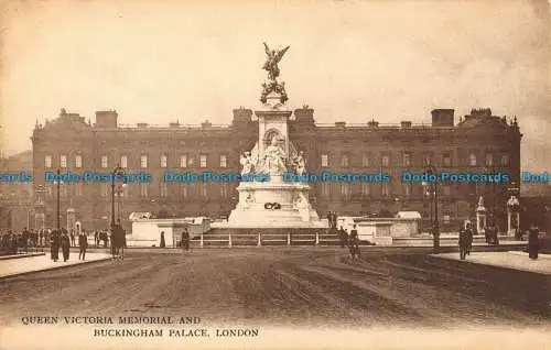 R043057 Queen Victoria Memorial und Buckingham Palace. London. Samuels