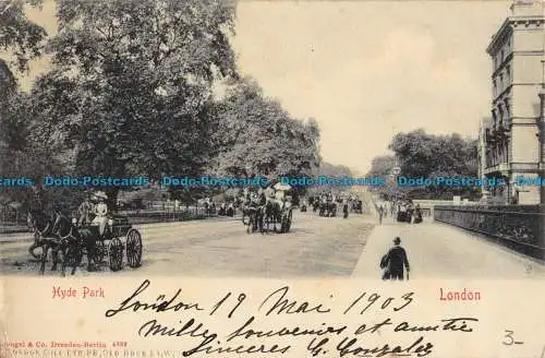 R043087 Hyde Park. London. Stengel. 1903