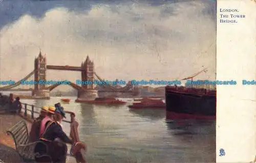 R043091 London. Die Tower Bridge. stecken. Oilette. 1904