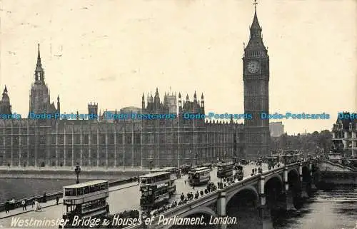 R042749 Westminster Bridge und Houses of Parliament. London. Klassische