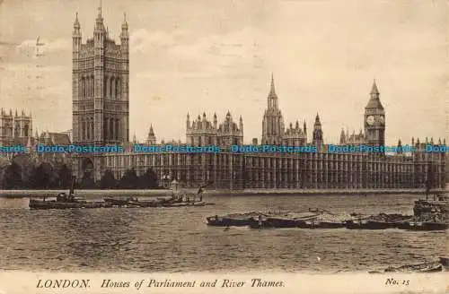 R043115 London. Häuser des Parlaments und der Themse. 1934