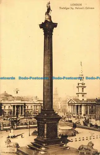 R043155 London. Trafalgar Square. Nelsons Säule. Barriere