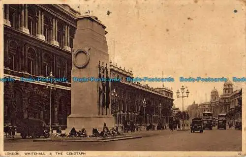 R043159 London. Whitehall und das Kenotaph. Photochrom. 1938