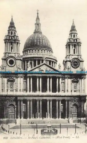 R043293 London. St. Pauls Cathedral. Westfront. LL. Nr 259