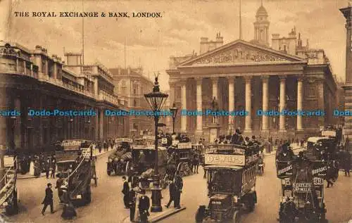 R043303 The Royal Exchange and Bank. London. 1910