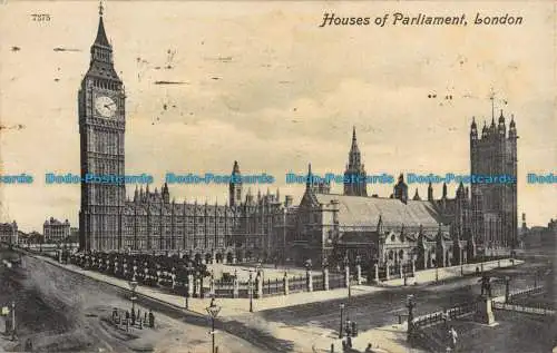 R043337 Houses of Parliament. London. Valentinstag. 1909