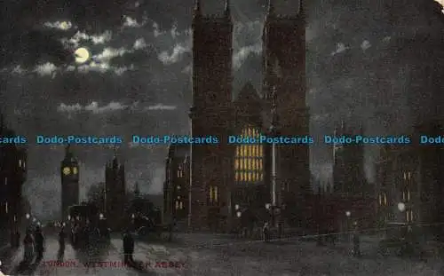 R043350 London. Westminster Abbey. Bei Nacht. stecken. Art