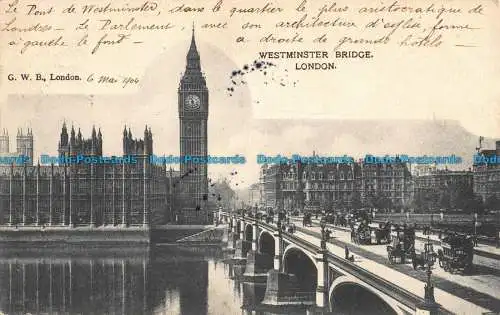 R043380 Westminster Bridge. London. 1904