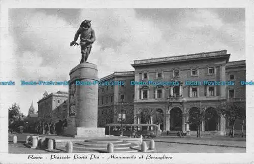 R044757 Roma. Piazzale Porta Pia. Monumento al Bersagliere. Ernesto Verdesi