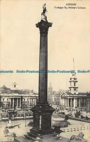 R043479 London. Trafalgar Square. Nelsons Säule. 1911