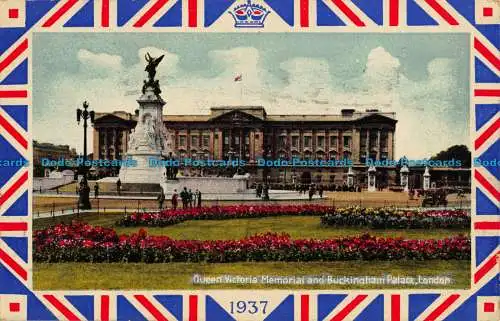 R043480 Queen Victoria Memorial und Buckingham Palace. London. 1937