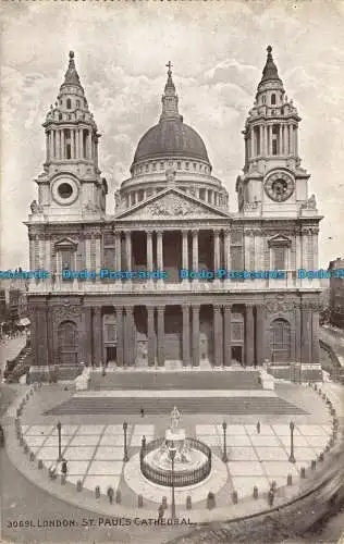 R043487 London. St. Pauls Cathedral. Photochrom. Sepiaton