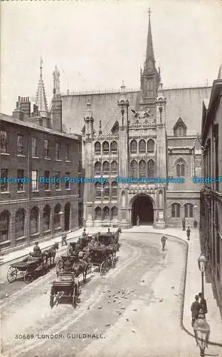 R043488 London. Guildhall. Photochrom. Sepiaton. Nr 30689