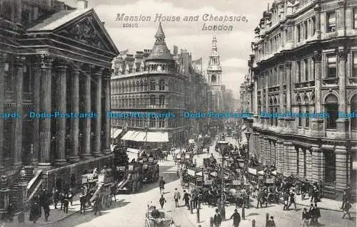 R043499 Herrenhaus und Cheapside. London. Valentine