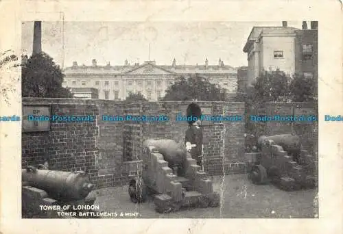 R043921 Tower of London. Turmzinnen und neuwertig. 1904