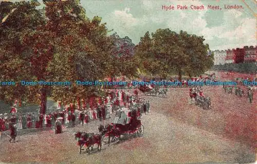 R033955 Hyde Park Coach Meet. London. 1912