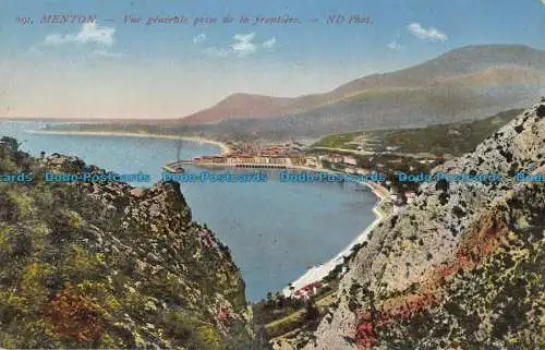 R044856 Menton. Vue Generale prise de la Frontiere. ND. Nr 691